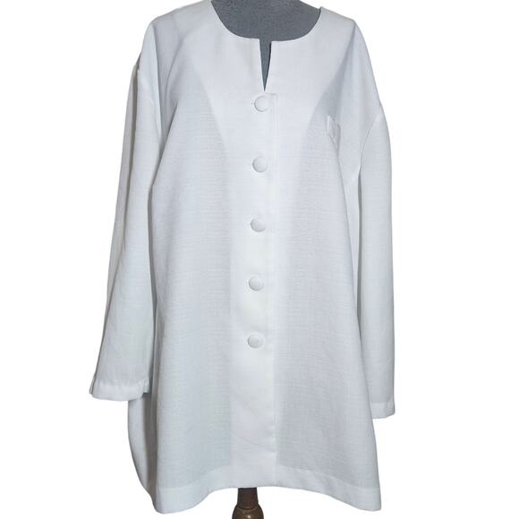 White Button Front Blouse Size 30 - Picture 1 of 4